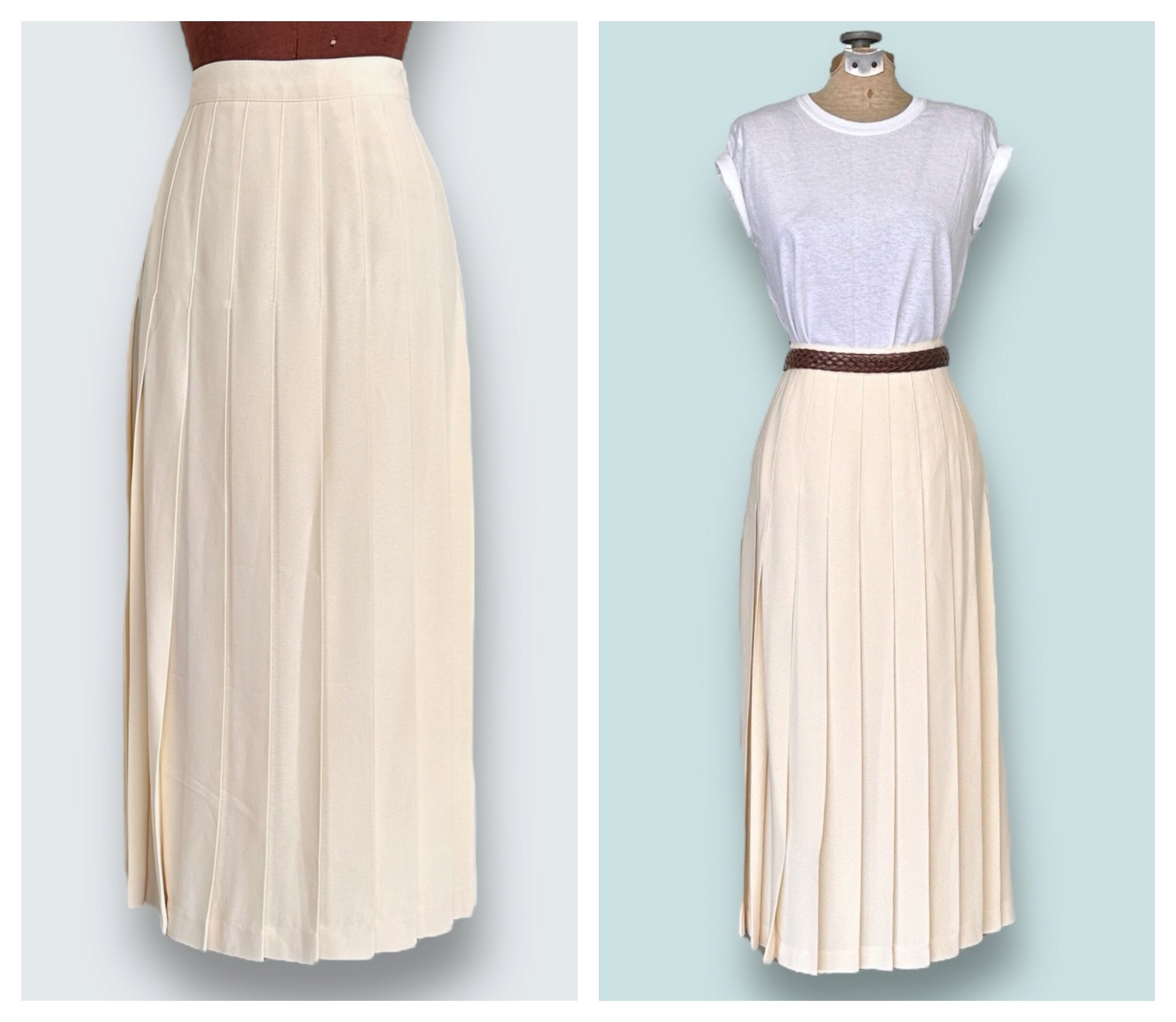 deadstock pleats long skirt dn