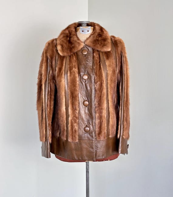 70s vintage faux fur leather boston bag Vintage Fur 70s and