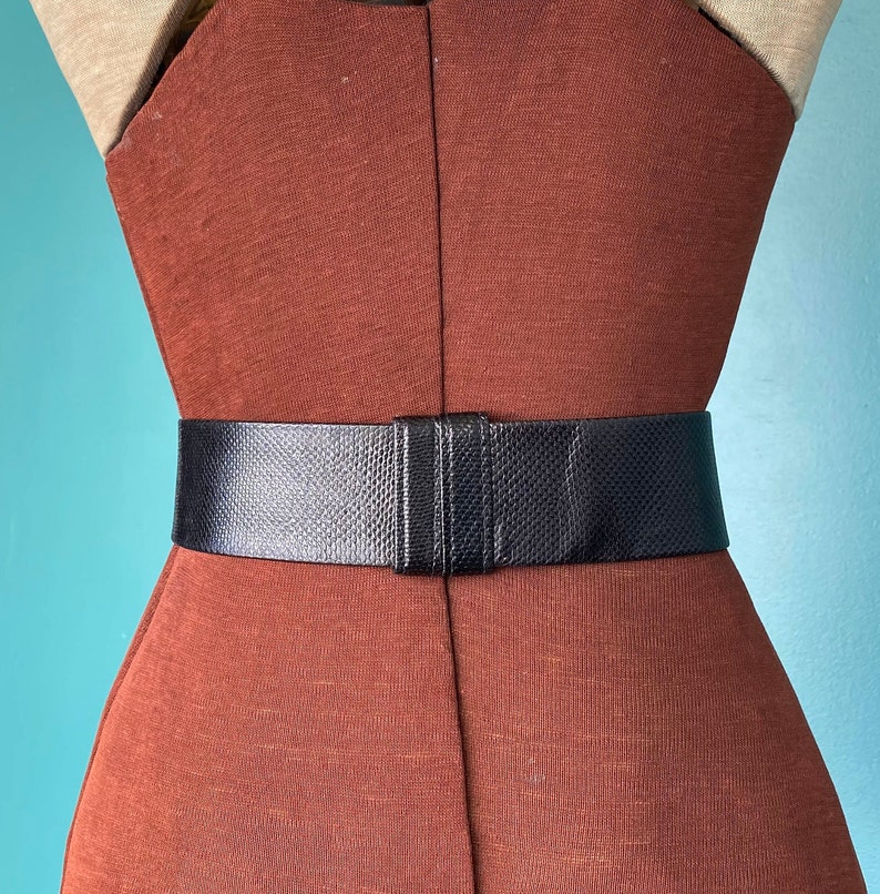 Alexis Kirk Black Leather Wide Waist Belt Wide Black Belt Leather Belt Womens Leather Belt Black Belt Women TaraLynEvansStudio