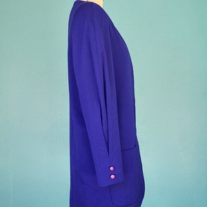 Vintage 80s Purple Wool Womens Blazer TaraLynEvansStudio image 4
