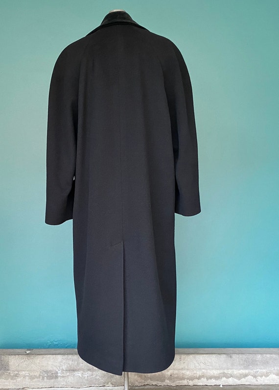 Black Coat Women 80s Coat Black Coat Wool Coat Vi… - image 7