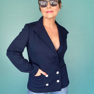 Christian Dior Navy Wool Mod Jacket Designer Vintage Peacoat Vintage Dior TaraLynEvansStudio image 2