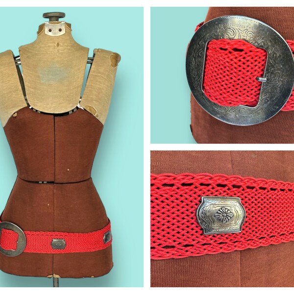 Red Belt Wide Belt Leather Belt Women Waist Belt Western Belt Sash Belt Leather Belt Vintage Belt Wide Leather Belt TaraLynEvansStudio