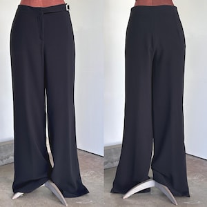 Giorgio Armani Womens Black 90s Trousers Vintage Trousers Armani Vintage Pants Women Vintage Designer Pants TaraLynEvansStudio