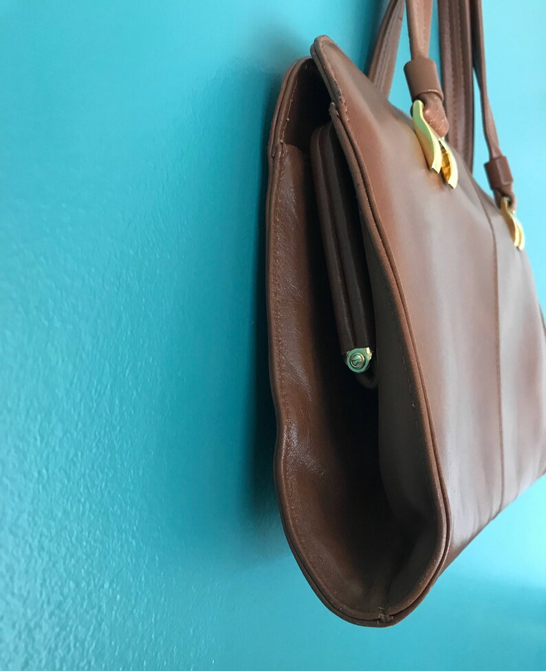 Jane Shilton Vintage Bag Brown Leather Bag TaraLynEvansStudio Etsy