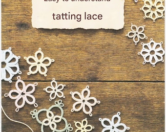 Tejido de encaje de frivolité fácil de entender con lanzadera de frivolité, adecuado para personas que nunca han aprendido frivolité p1-22