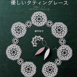 Suave encaje de frivolité que todos pueden disfrutar con la lanzadera fácil de hacer patrón de frivolité p1-80