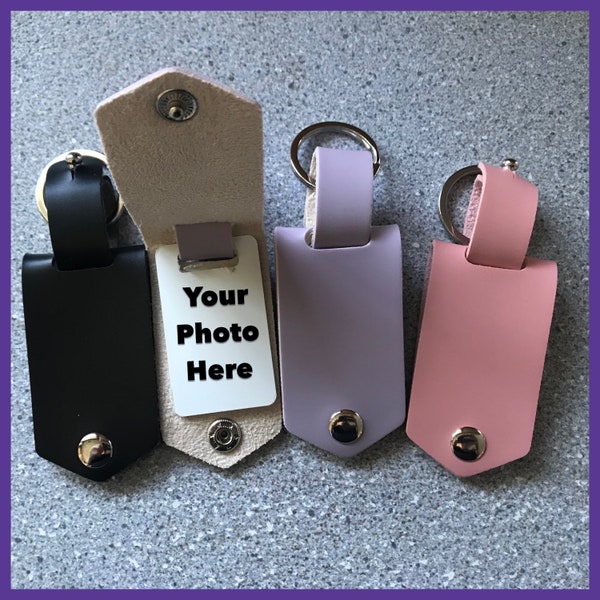 Double Sided Photo Leather Keychain: Personalized Keepsake