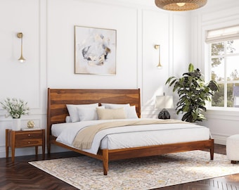 Searcy Massivholzpodest mit Kopfteil & Lattenrost