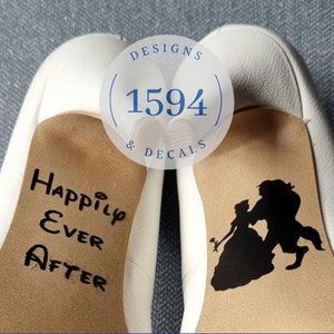 Wedding Shoe Decal Sticker / Beauty and the Beast / Happily Ever After / Love / Marriage