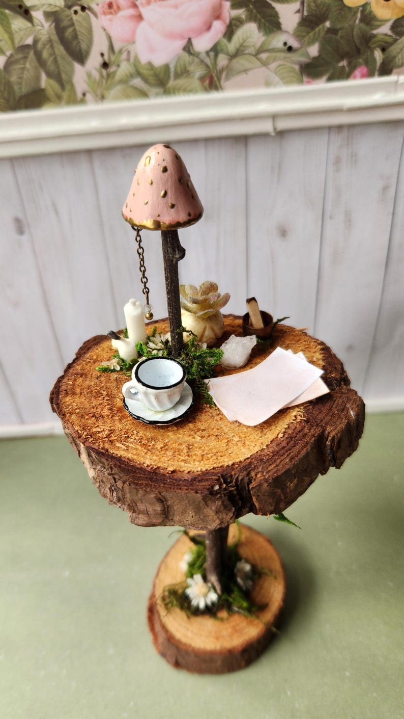 Mini Garden Decor // Fairy Table // Fairy Furniture // Forest Table