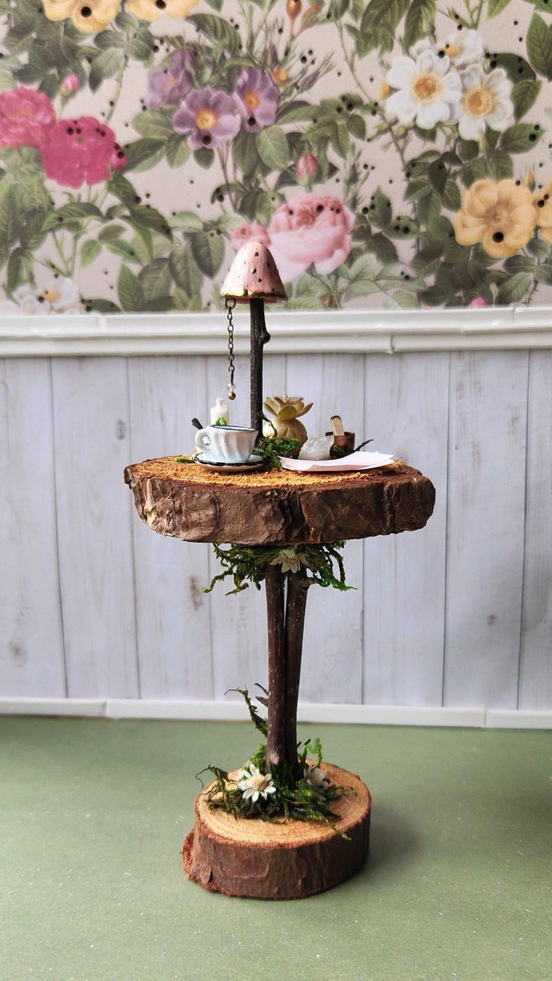 Mini Garden Decor // Fairy Table // Fairy Furniture // Forest Table