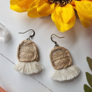 Cloud Earrings // Felt Earrings // Cloud Jewelry // Wanderlust Jewelry image 2