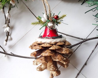 Pinecone Ornament // Holiday Pinecone // Rustic Tree Ornaments