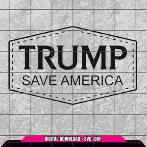Trump SVG | Hattmärke i konstläder | Hattmärkesformer | Hattmärken | Digitala nedladdningar | Laserskurna filer för Glowforge Cricut