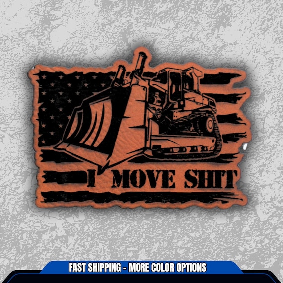 Heavy Equipment Operator Tradesman Construction | Leatherette Hat Patches | Leather Patch Hat | Iron Hat Patches | Blue Collar Worker