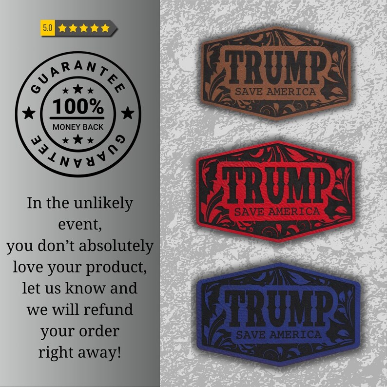 Trump Blue Lettering Trump SVG | Trump Tooled Leather | Trump Vector | Trump SVG DXF Ai File ...