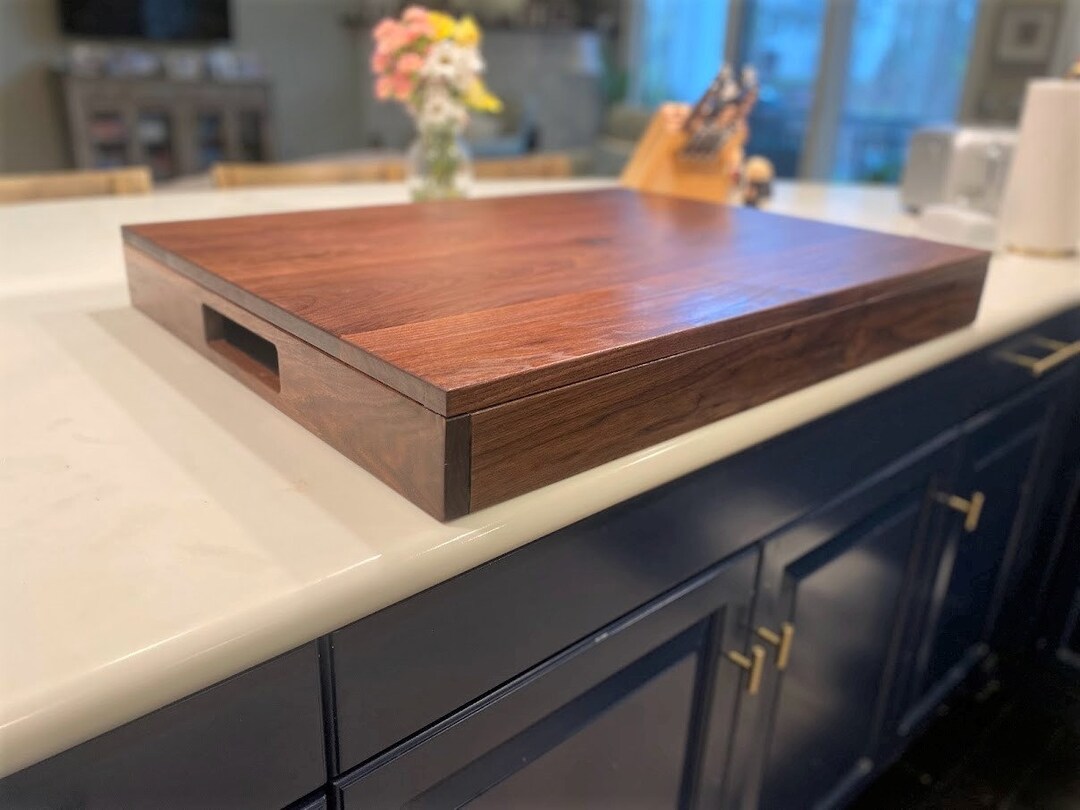 Walnut Stove Top Cover for Gas Stove, Noodle Board, Mothers Day Gift