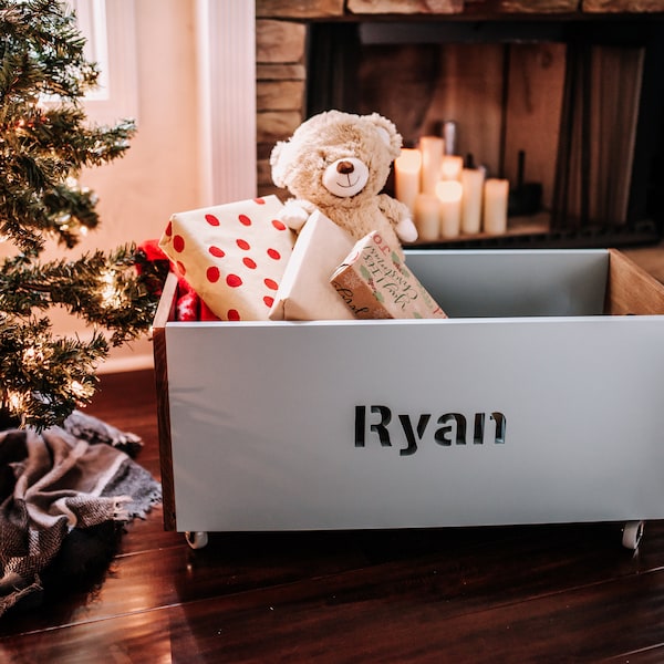 Wooden Toy Chest for Boy Etsy