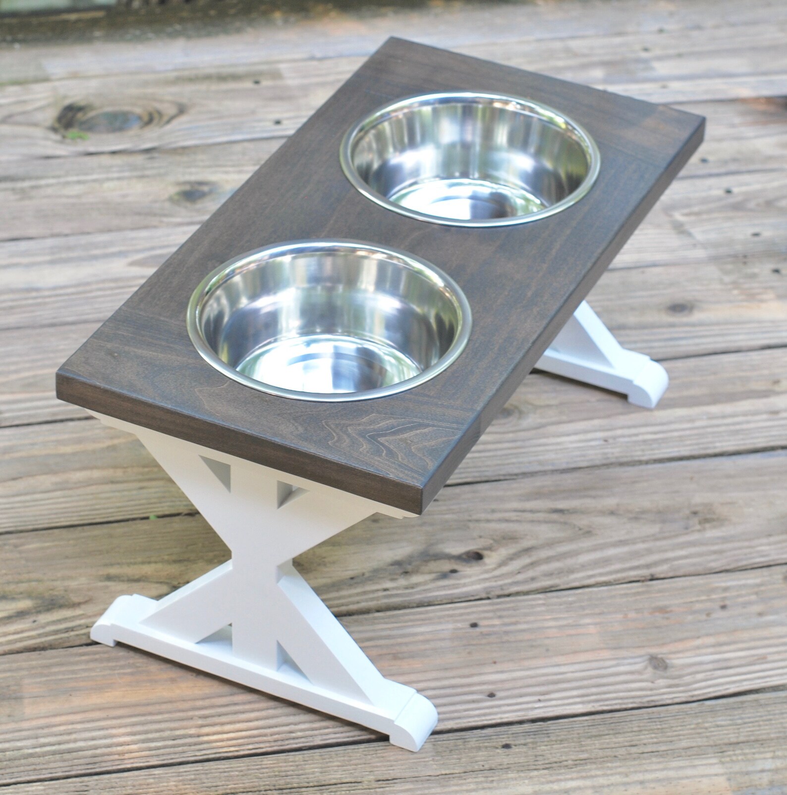 Large Personalized Dog Bowl Stand Elevated Dog Feeder Dog Etsy