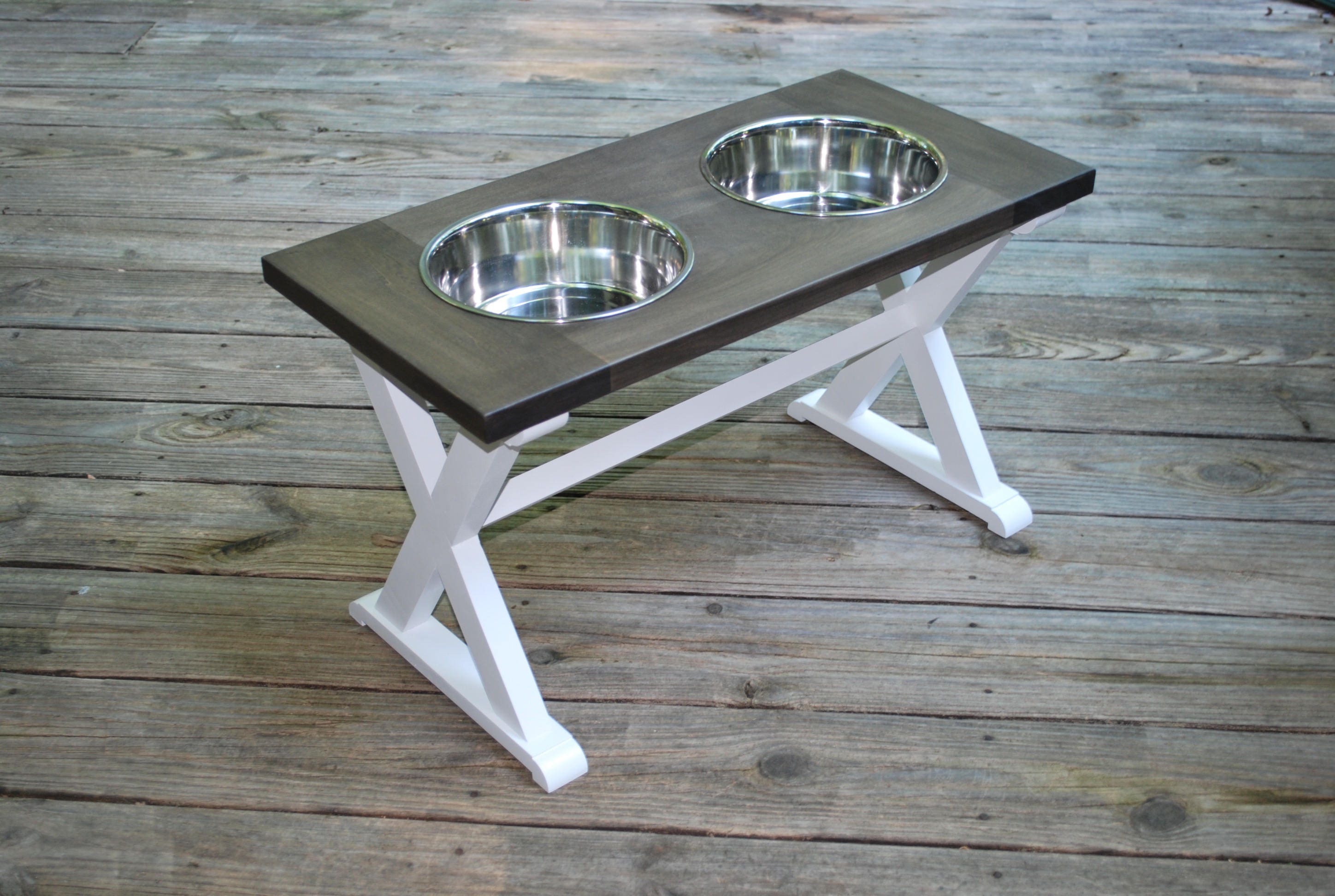 Extra Large Elevated Dog Feeder Farm house Table Wood Dog Etsy