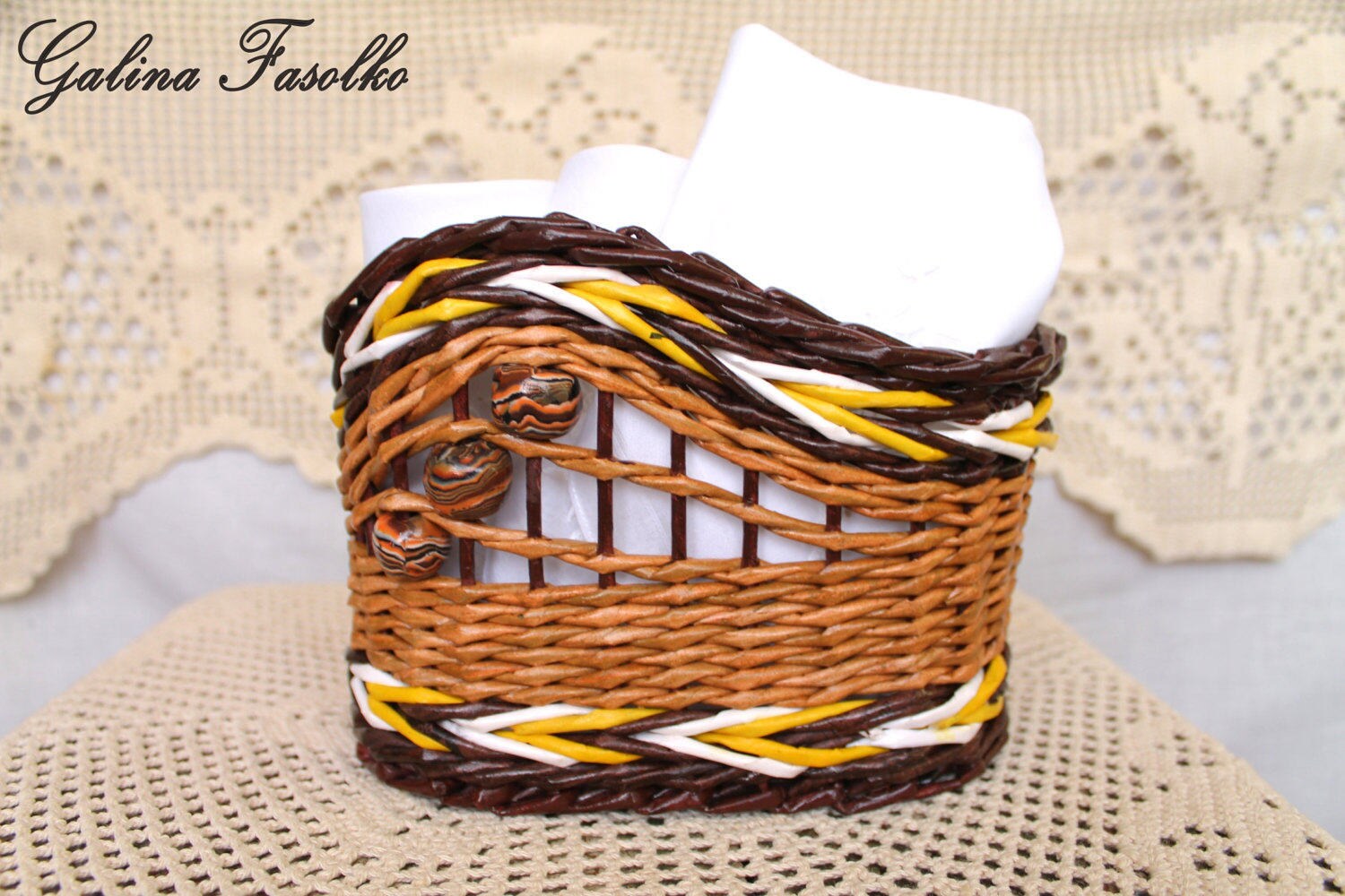 Wicker napkin holder/Decorative baskets/Small basket/Wicker Etsy