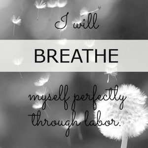 8 Printable Birth Affirmations, Pregnancy Affirmations, Hypnobirthing Affirmations, Doula Gift