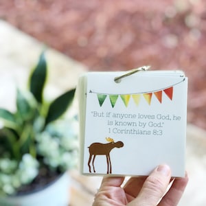 NEW! Bible Verses for Kids - 12 High Quality Bible Verses for Kids About Who They Are - Square Animals Flags Bunting ESV