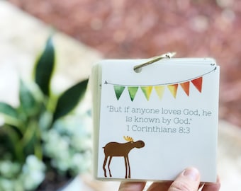 NEW! Bible Verses for Kids - 12 High Quality Bible Verses for Kids About Who They Are - Square Animals Flags Bunting ESV