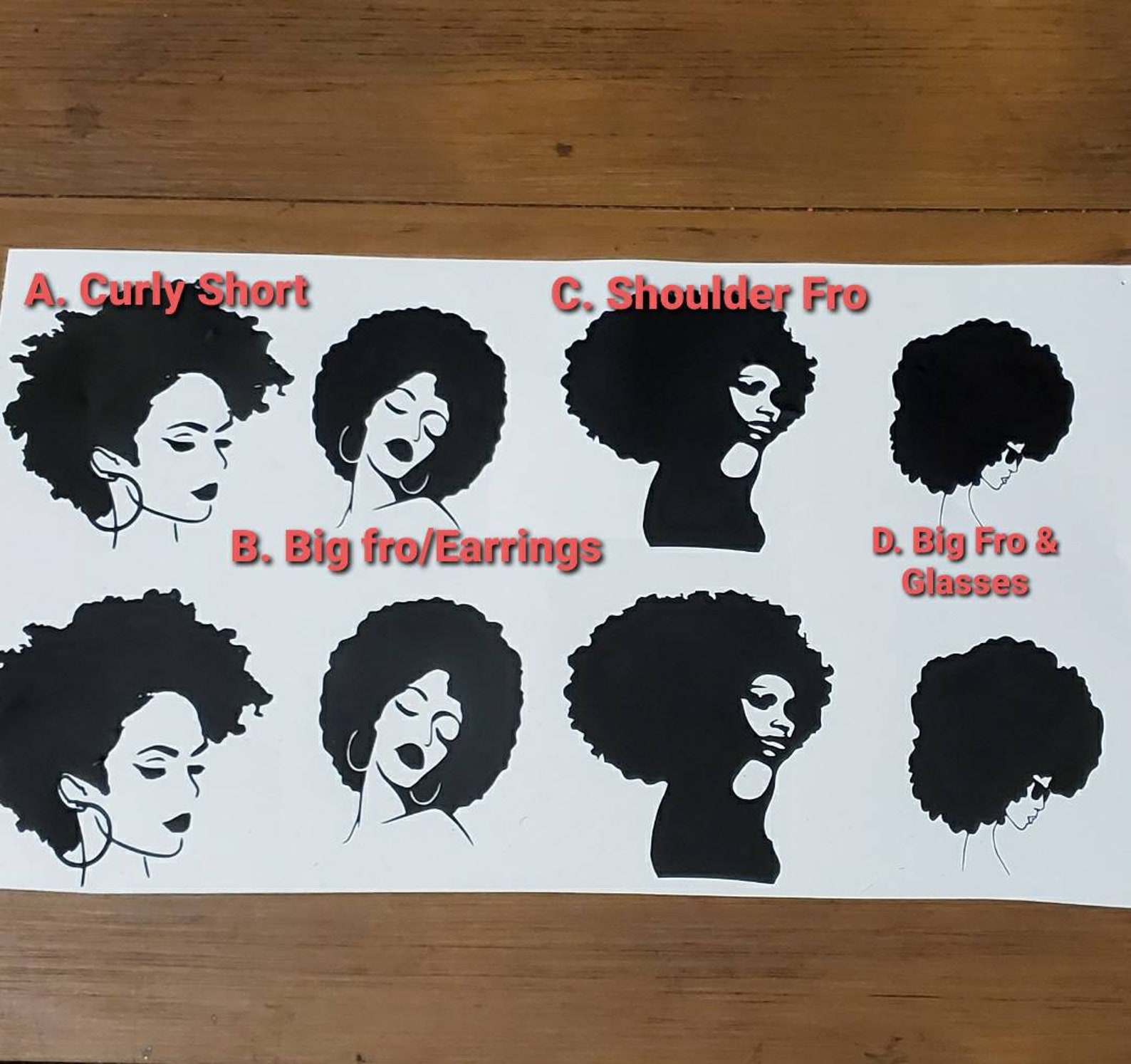 Afro lady wine glasses/ Stemless wine glasses/ black girl Etsy