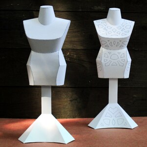 Papercraft Miniature Dressmakers Dummy PDF download image 2