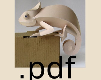 Chamaeleon Papercraft PDF - DIY Template