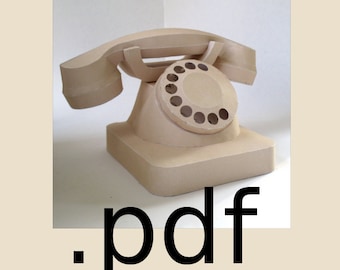 Telephone Papercraft PDF - DIY Template