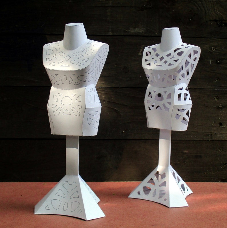 Papercraft Miniature Dressmakers Dummy PDF download image 1