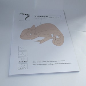 Chamaeleon Papercraft Booklet DIY Template image 4