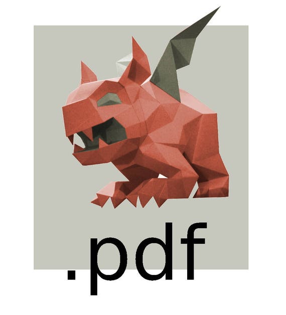 Gargoyle Diy Lowpoly Papercraft Pdf Template To Build This Decorative Paper Model