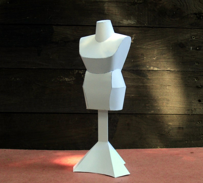 Papercraft Miniature Dressmakers Dummy PDF download image 3