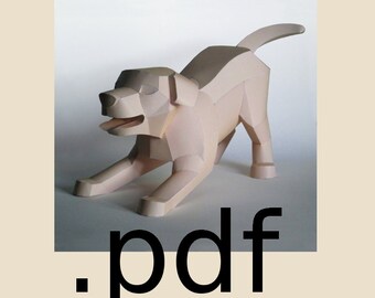 Dog Papercraft PDF - DIY Template