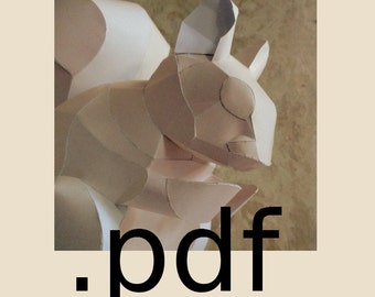 Squirrel  Papercraft PDF - DIY Template