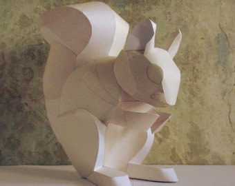Squirrel Papercraft Booklet - DIY Template