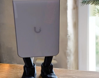 Booted! Stand / Mount / Holder for Ubiquiti Unifi U6-iw In-Wall / UAP-iw-hd In-Wall-HD wireless access point including all necessary screws.