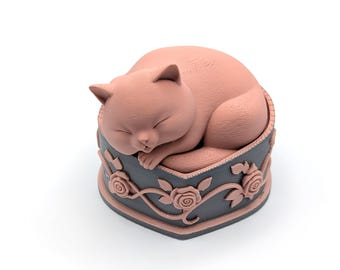 Figurina: Gatto addormentato in terracotta