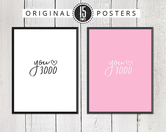 I Love You 3000 Poster Marvel Quote Print Avengers Endgame Quote Iron Man Gift Idea Marvel Quote Poster Wall Decor Nursery Decor