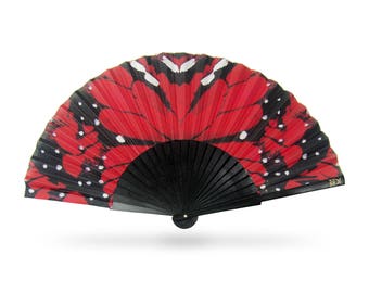 Red Papillon Hand Fan | Khu Khu