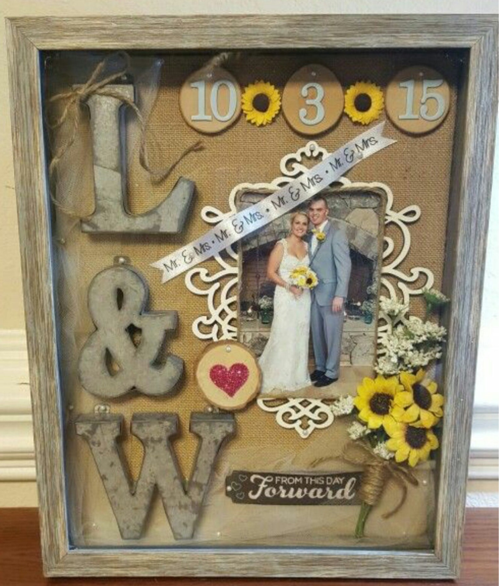 Wedding shadow box baby shadow box marriage gift husband wife Etsy