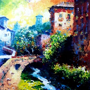 Via tipica di Granada.Spagna. Acrilico su carta 81 x 60 cm (31'x23'). José Camero
