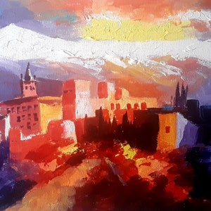 Alhambra. Sierra Nevada. Granada.Spain. Acrilyc on canvas 100 X 50 cm