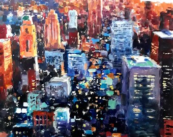 New York. Acrylique sur toile 61 x 46 cm (24'x18'). José Camero