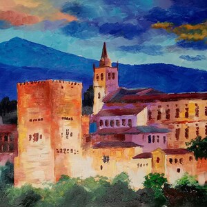 Alhambra. Sierra Nevada. Granada.Spain. Acrylic on canvas 100 X 50 cm