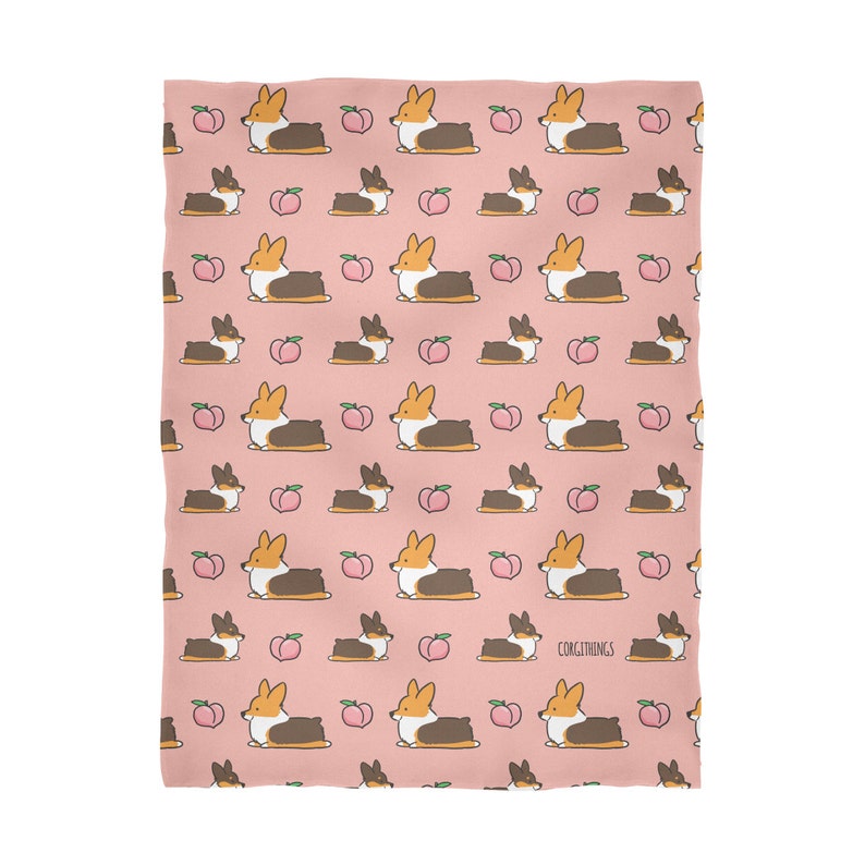 Made to Order Welsh Pembroke Corgi Blanket Small Med or Large Ultra Plush Soft Throw Blanket Pink Tricolor Corgi Sploot Fleece Blanket
